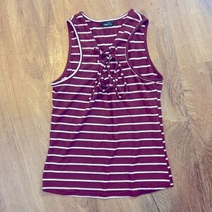 Rue21 Red/White Striped Top